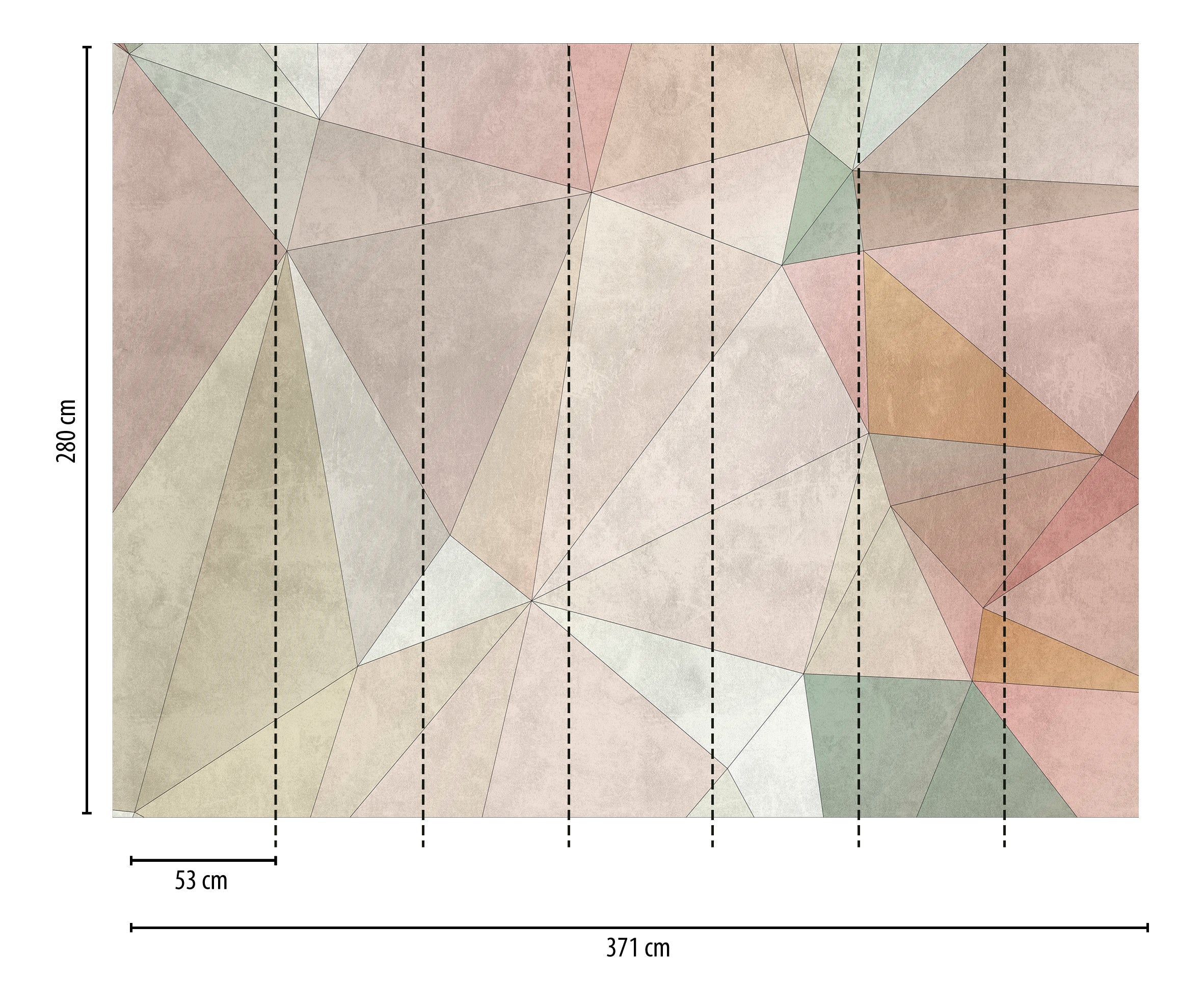 Hochwertige Fototapete Bunt Geometrisch