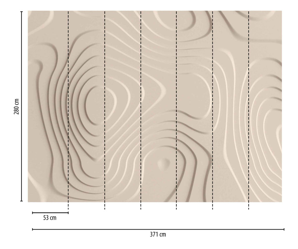 Hochwertige Fototapete Beige 3-d