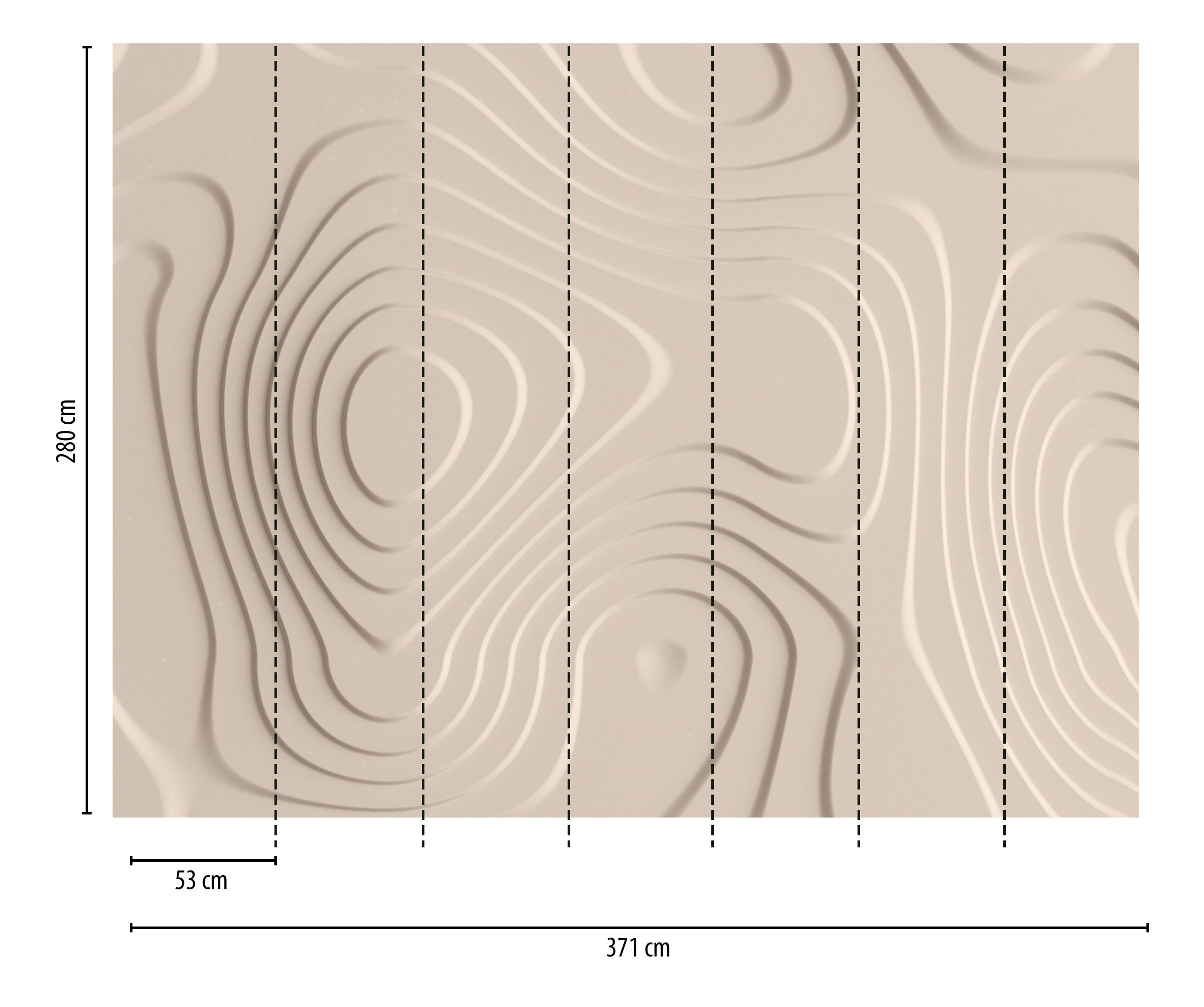 Hochwertige Fototapete Beige 3-d