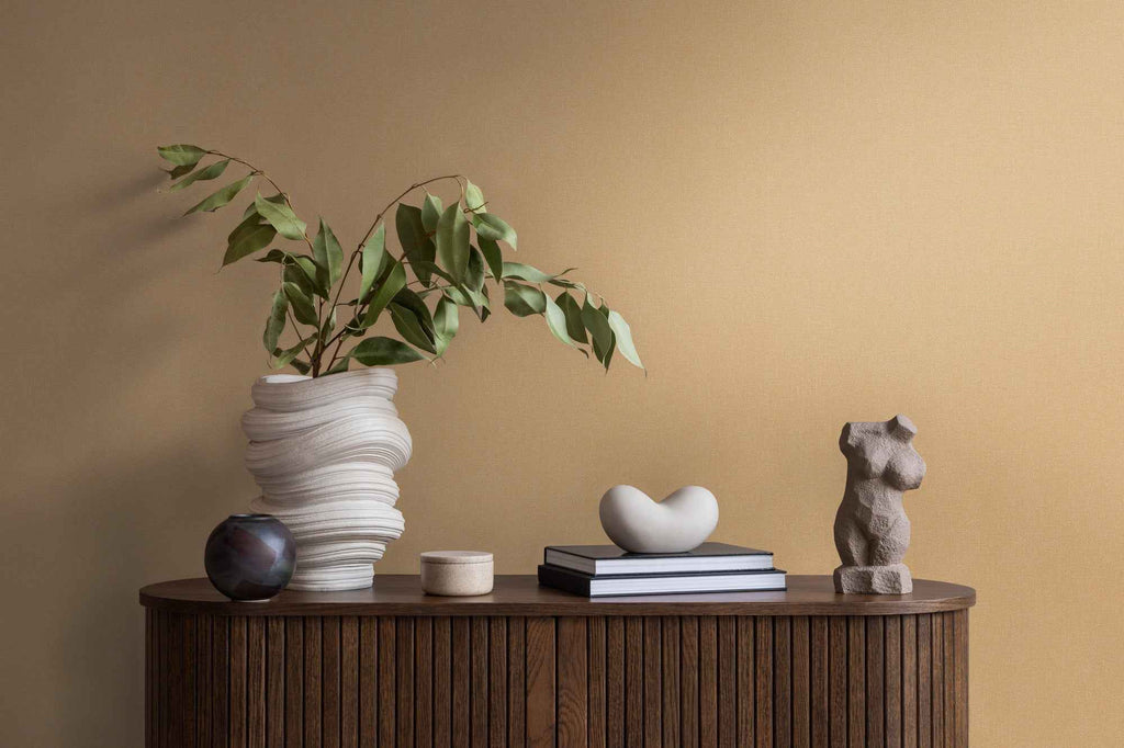 Hochwertige Vliestapete Orange Unitapete