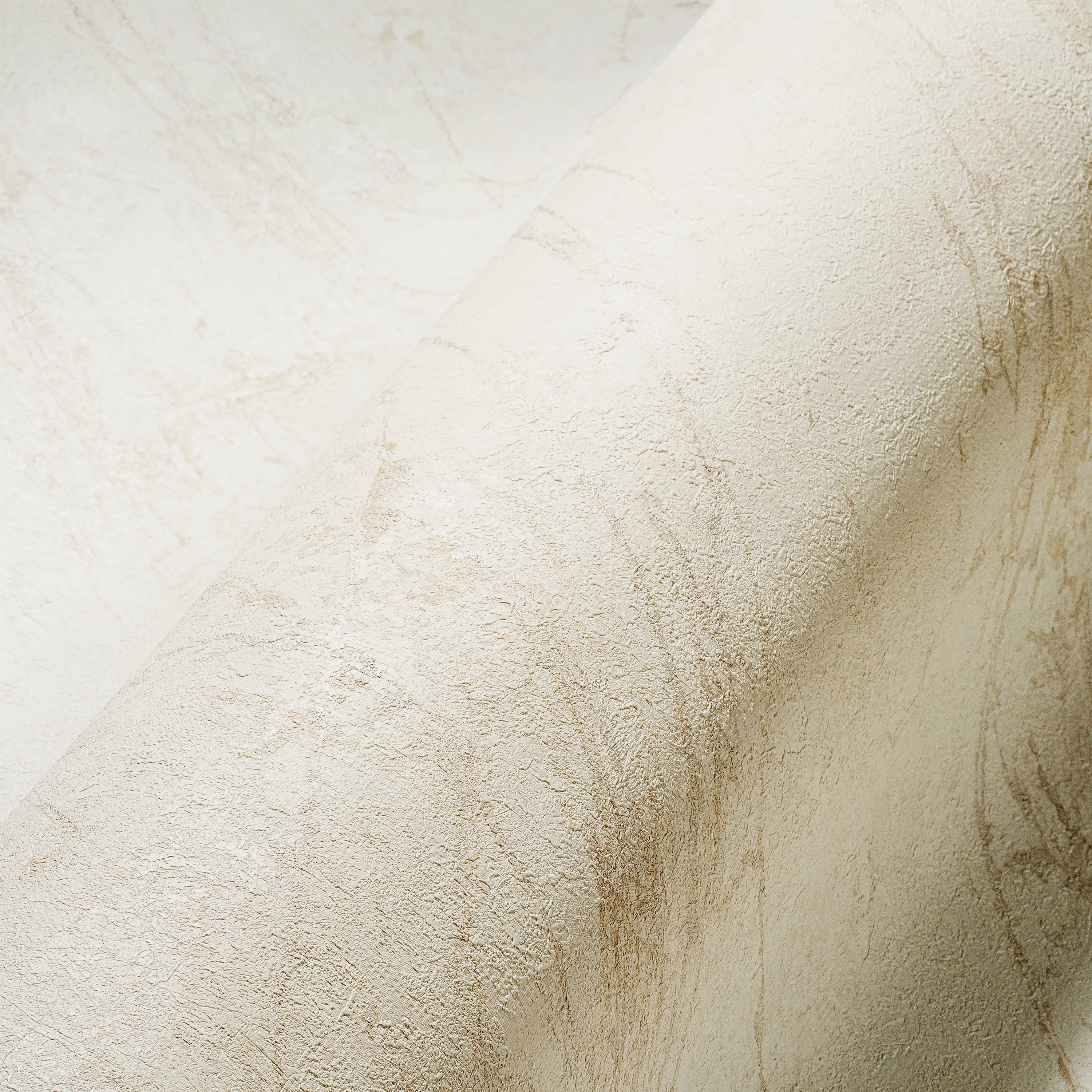 Hochwertige Vliestapete Creme Marmor