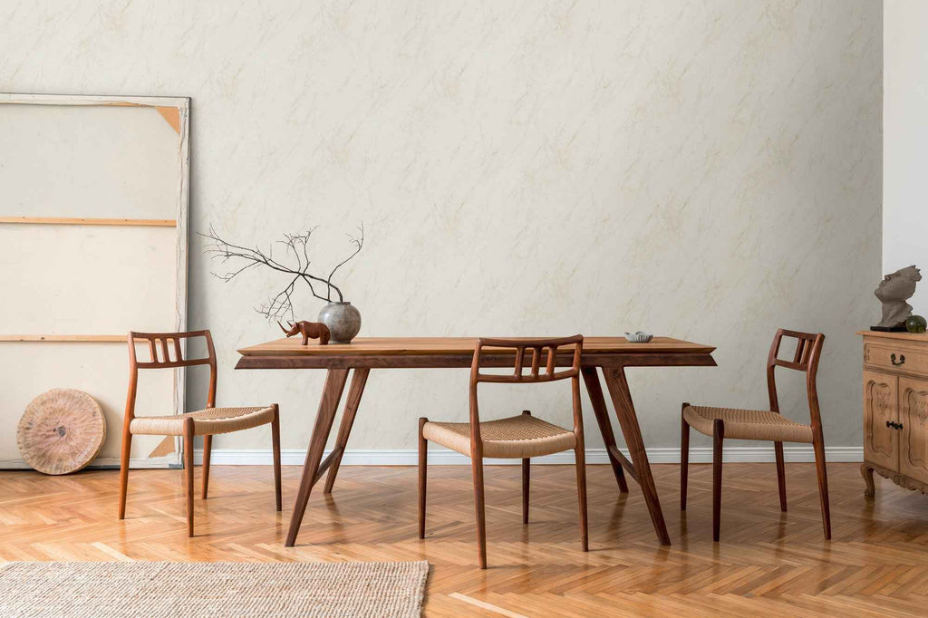Hochwertige Vliestapete Creme Marmor