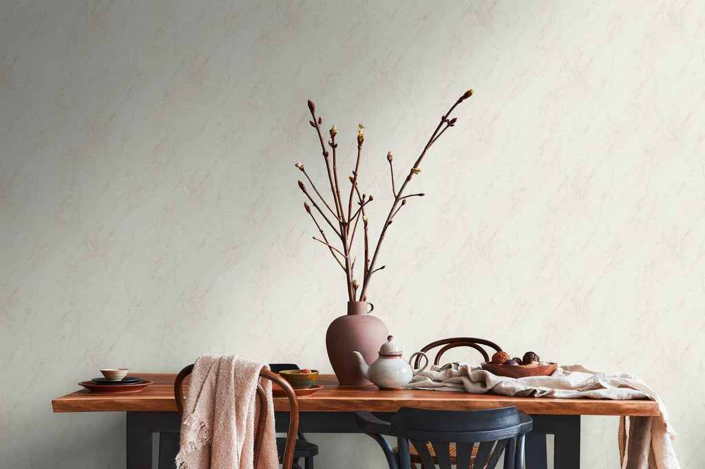 Hochwertige Vliestapete Creme Marmor