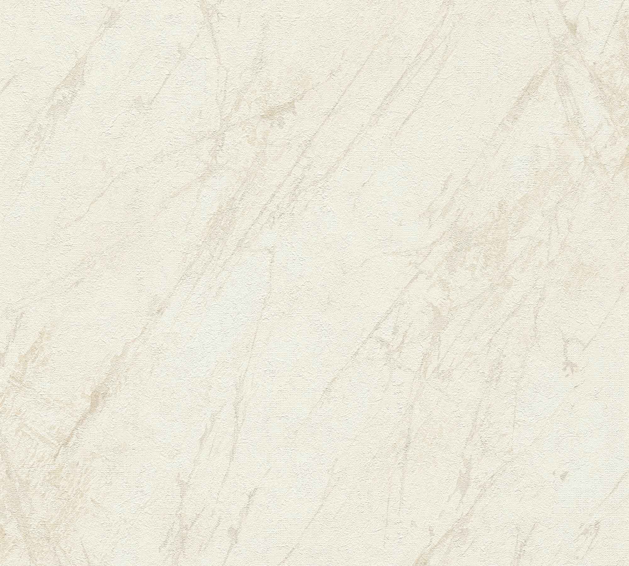 Hochwertige Vliestapete Creme Marmor