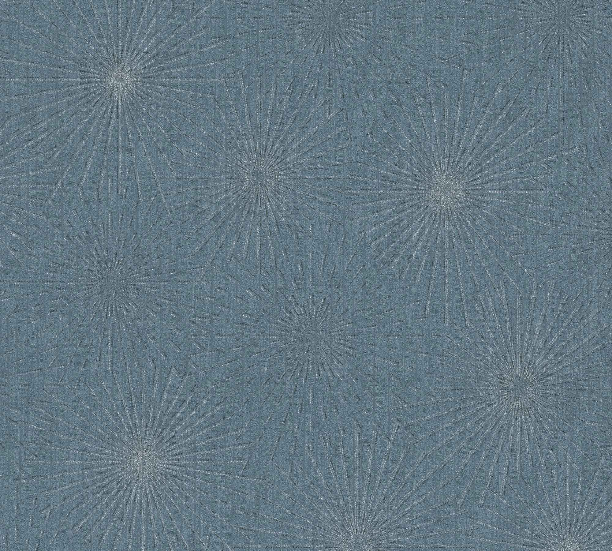 Hochwertige Vliestapete Blau Modern