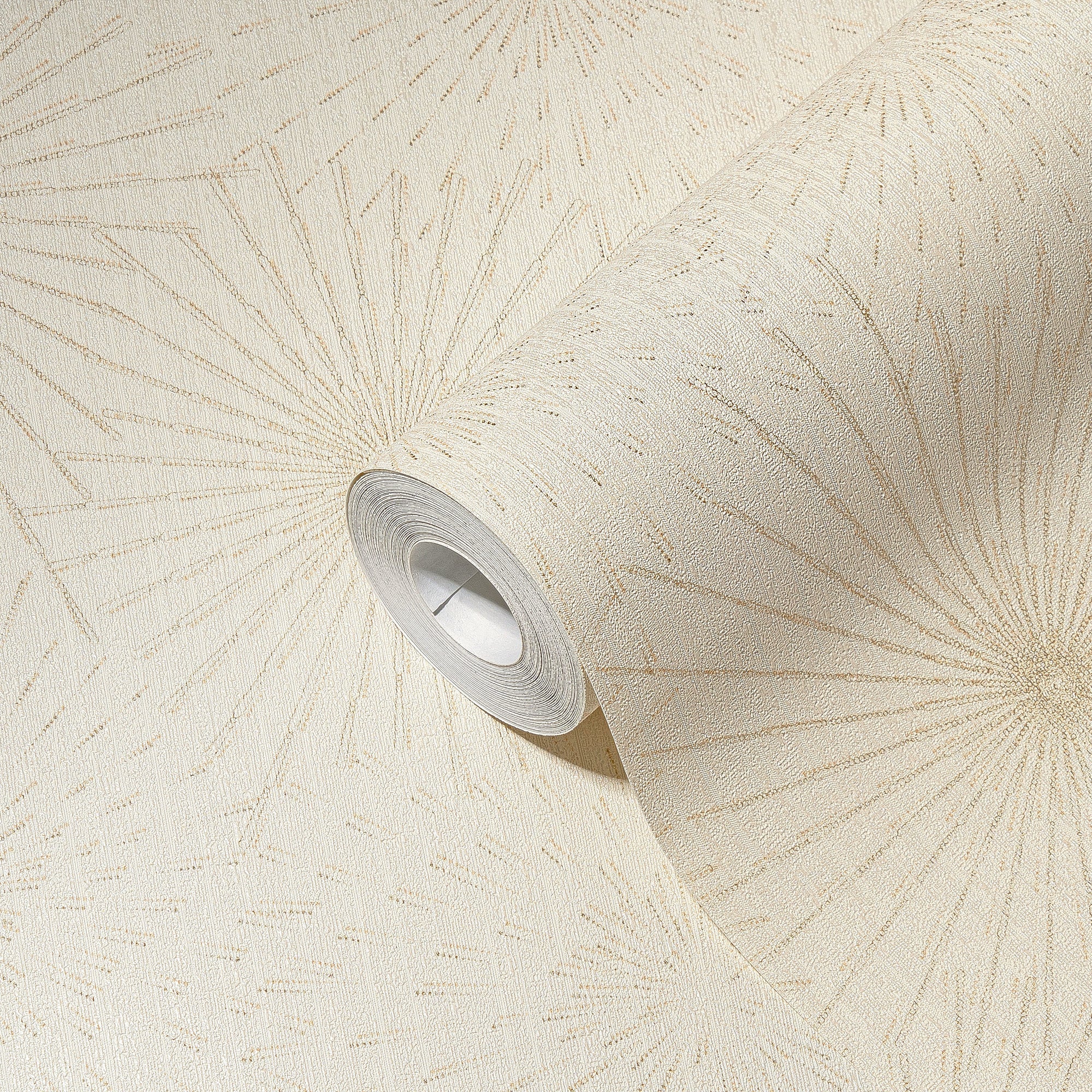 Hochwertige Vliestapete Creme Modern