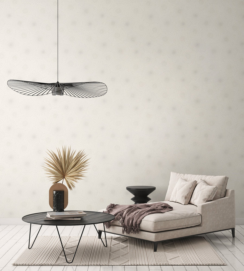 Hochwertige Vliestapete Creme Modern