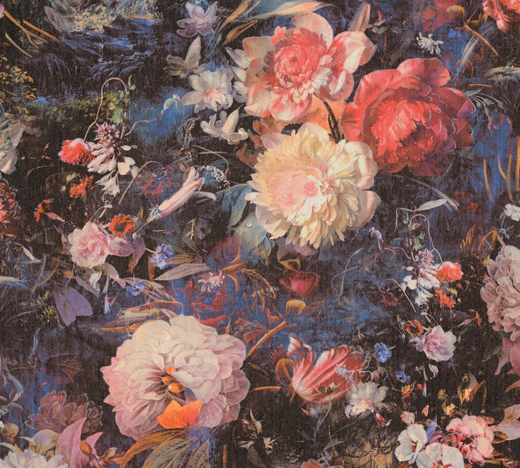 Hochwertige Vliestapete Bunt Floral