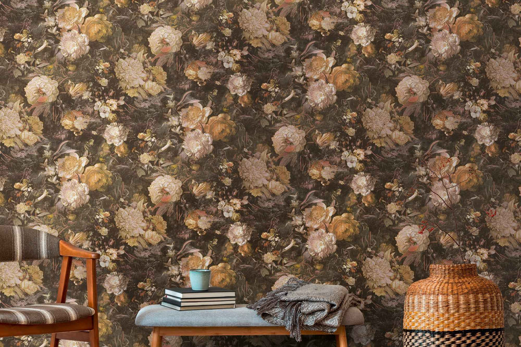 Hochwertige Vliestapete Bunt Floral