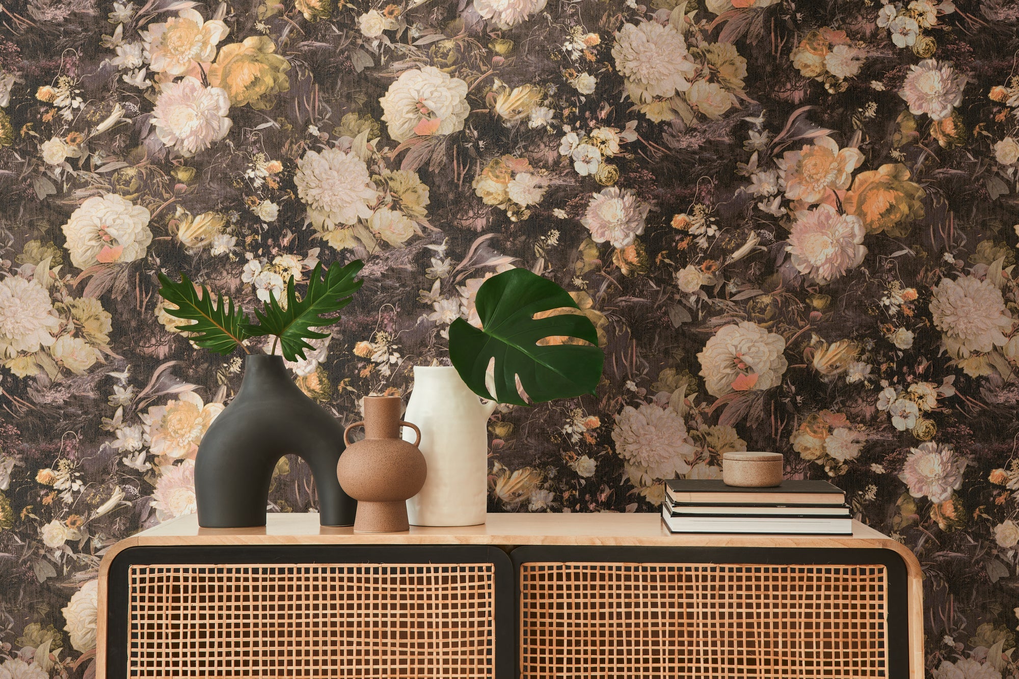 Hochwertige Vliestapete Bunt Floral
