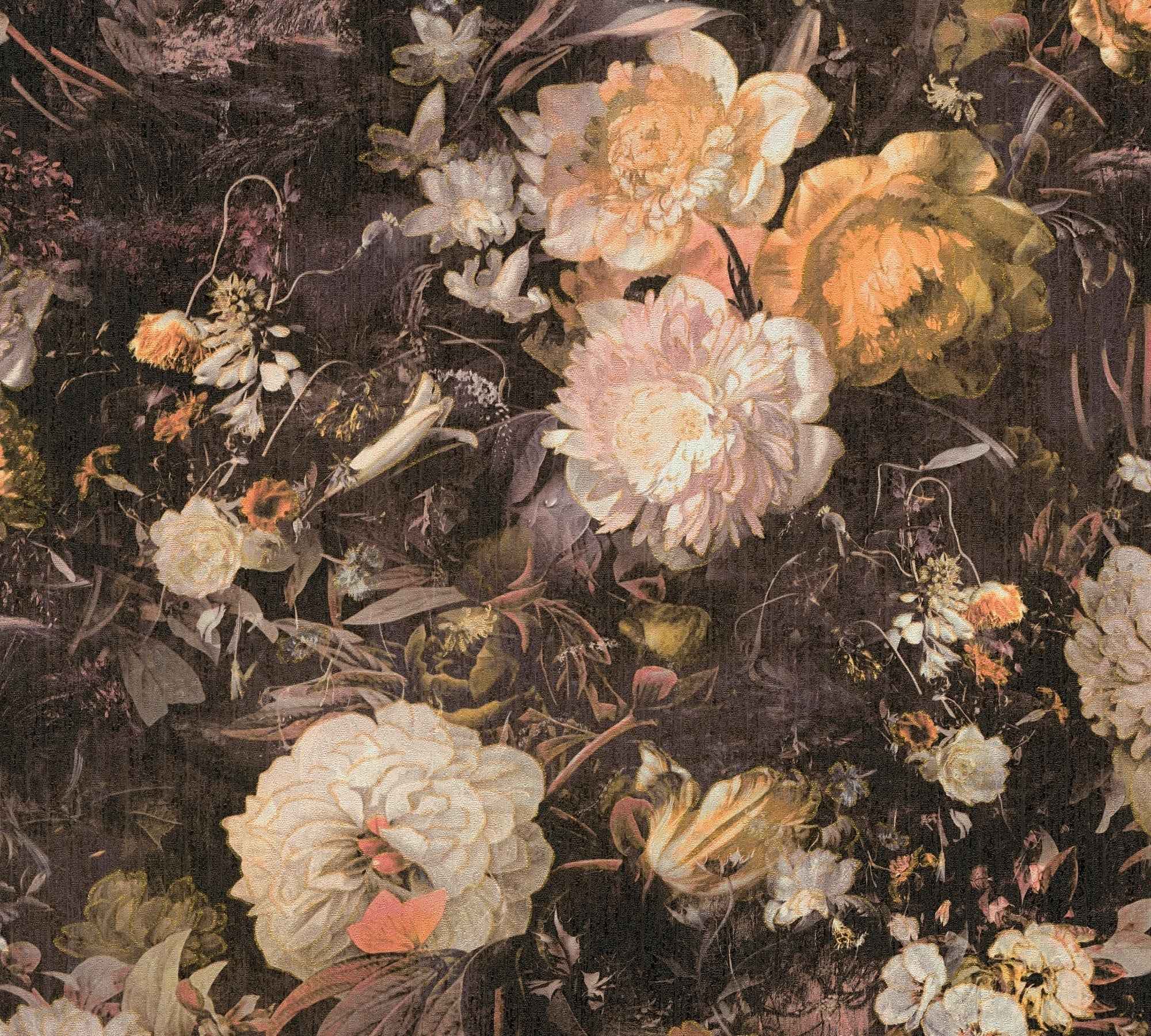 Hochwertige Vliestapete Bunt Floral