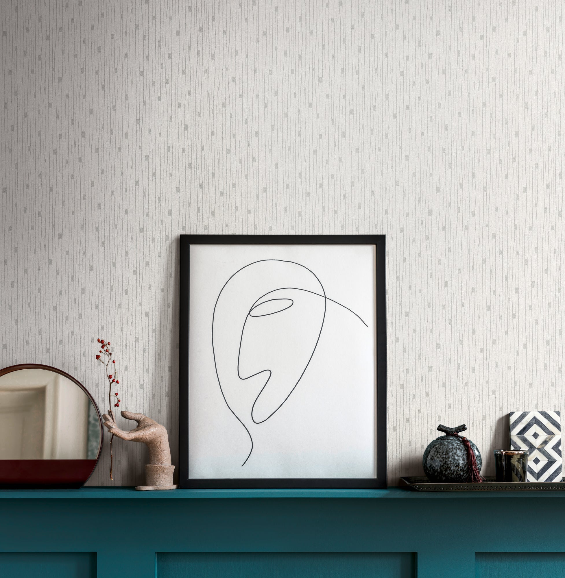 Hochwertige Vliestapete Creme Modern