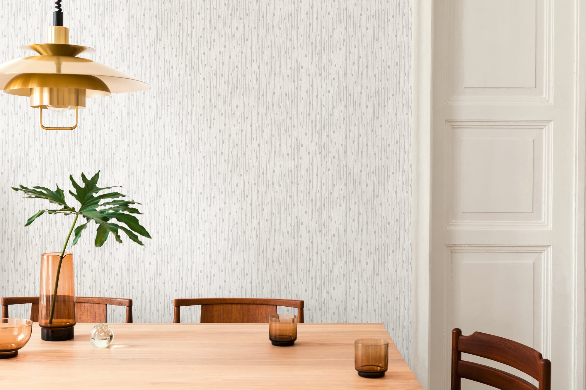 Hochwertige Vliestapete Creme Modern