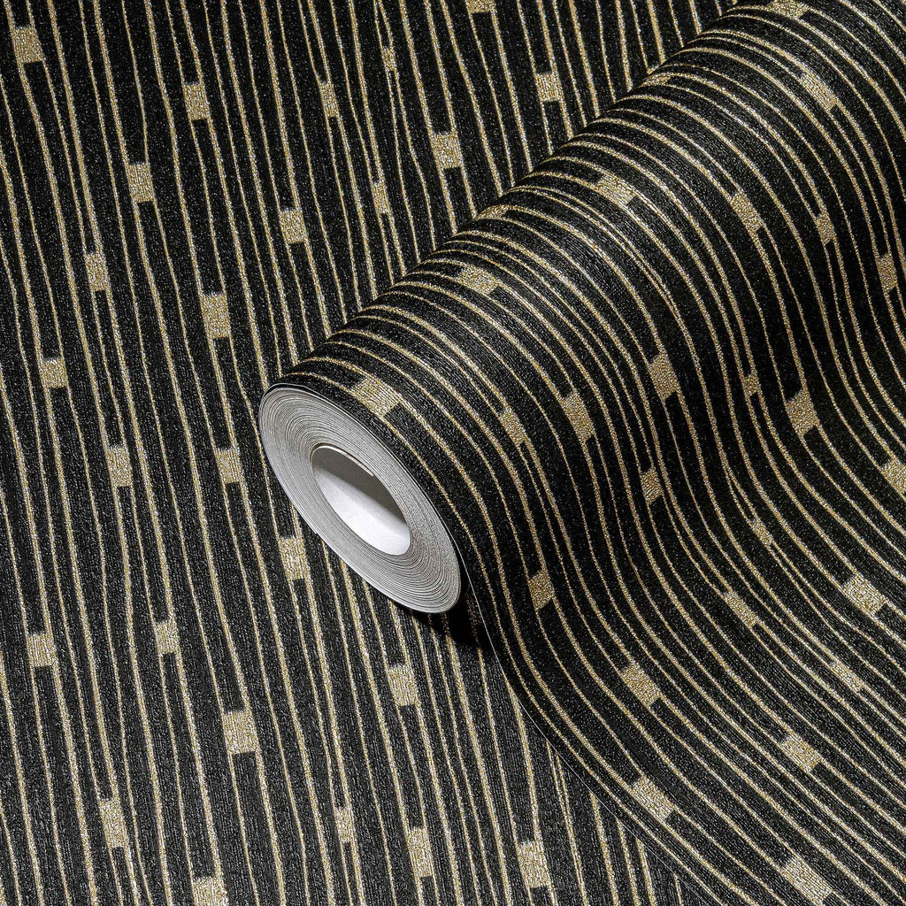 Hochwertige Vliestapete Schwarz Modern
