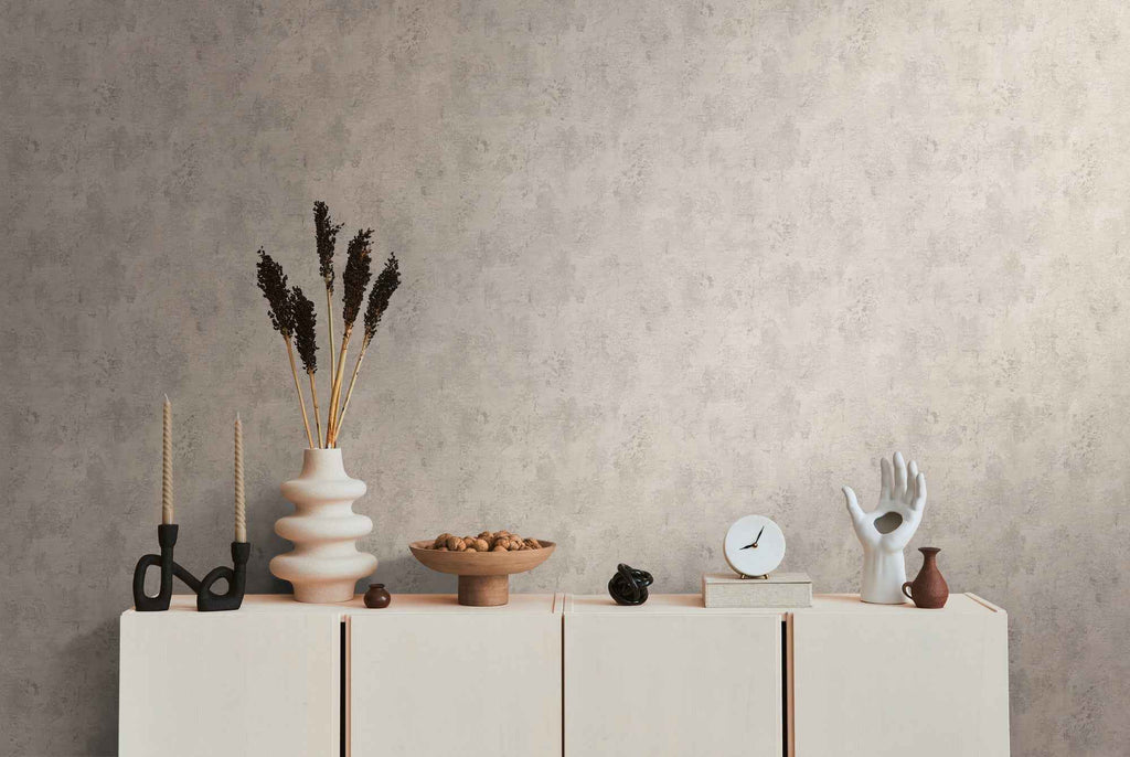 Hochwertige Vliestapete Grau Steinoptik