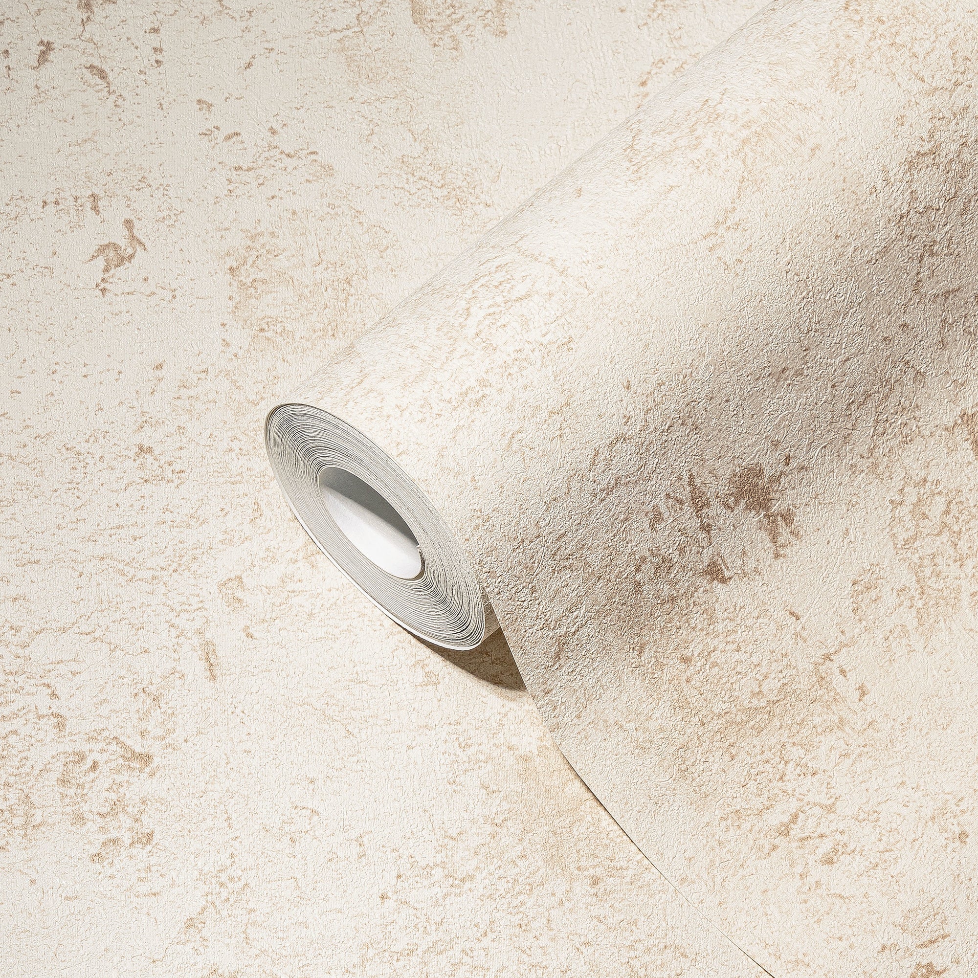 Hochwertige Vliestapete Creme Steinoptik