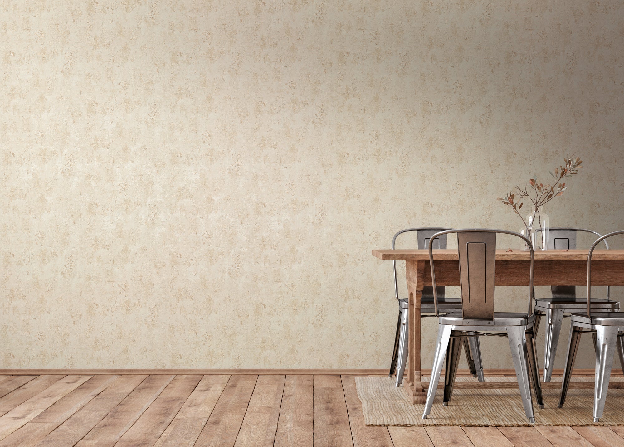 Hochwertige Vliestapete Beige Steinoptik