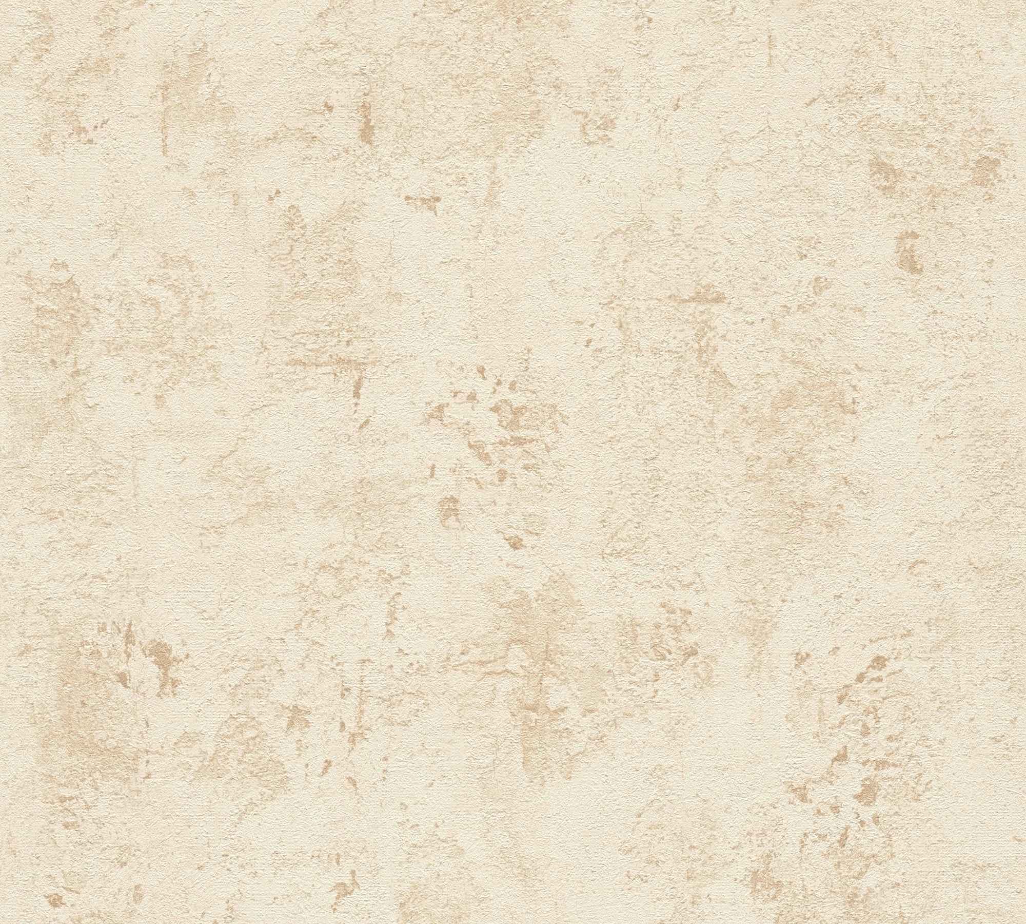 Hochwertige Vliestapete Beige Steinoptik