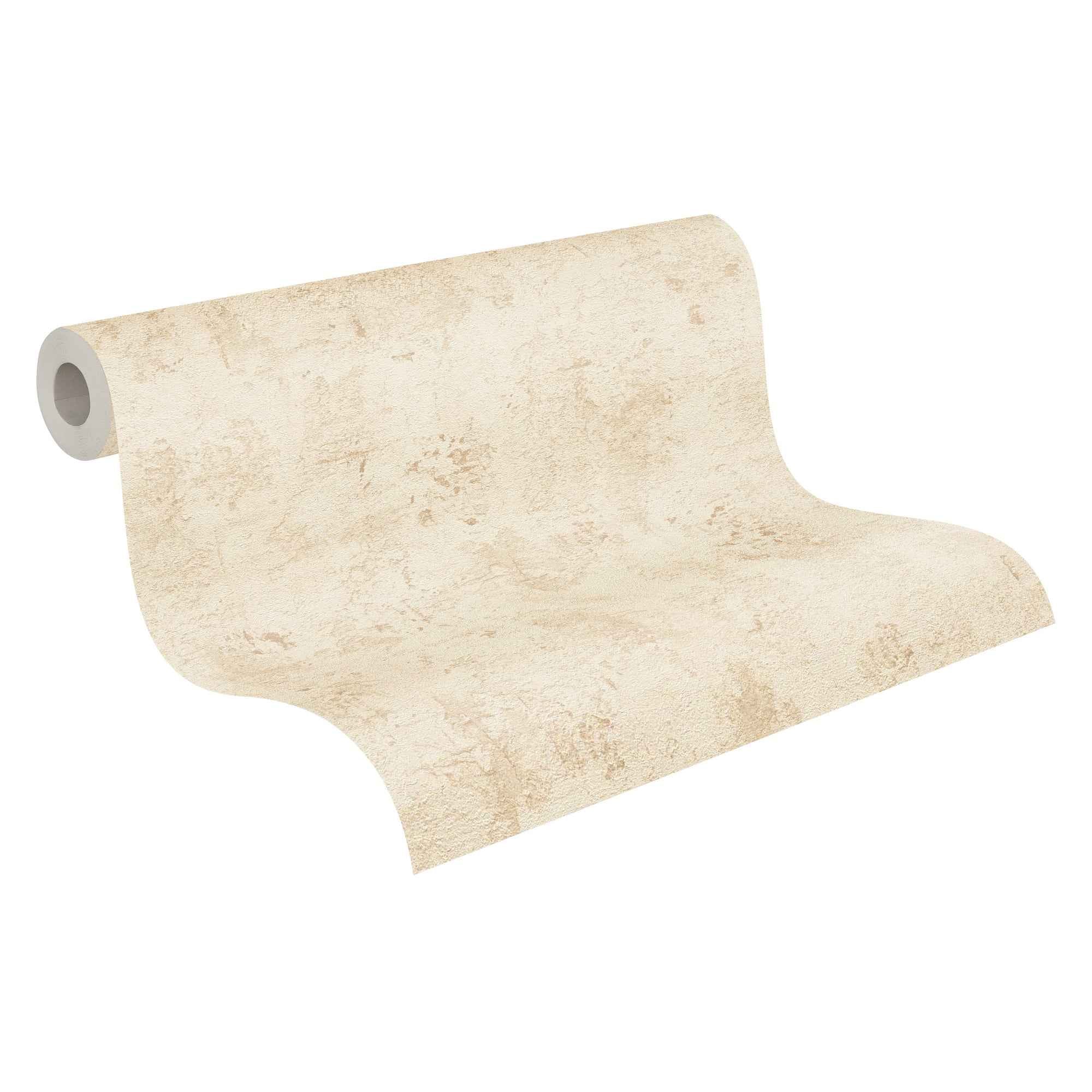 Hochwertige Vliestapete Beige Steinoptik