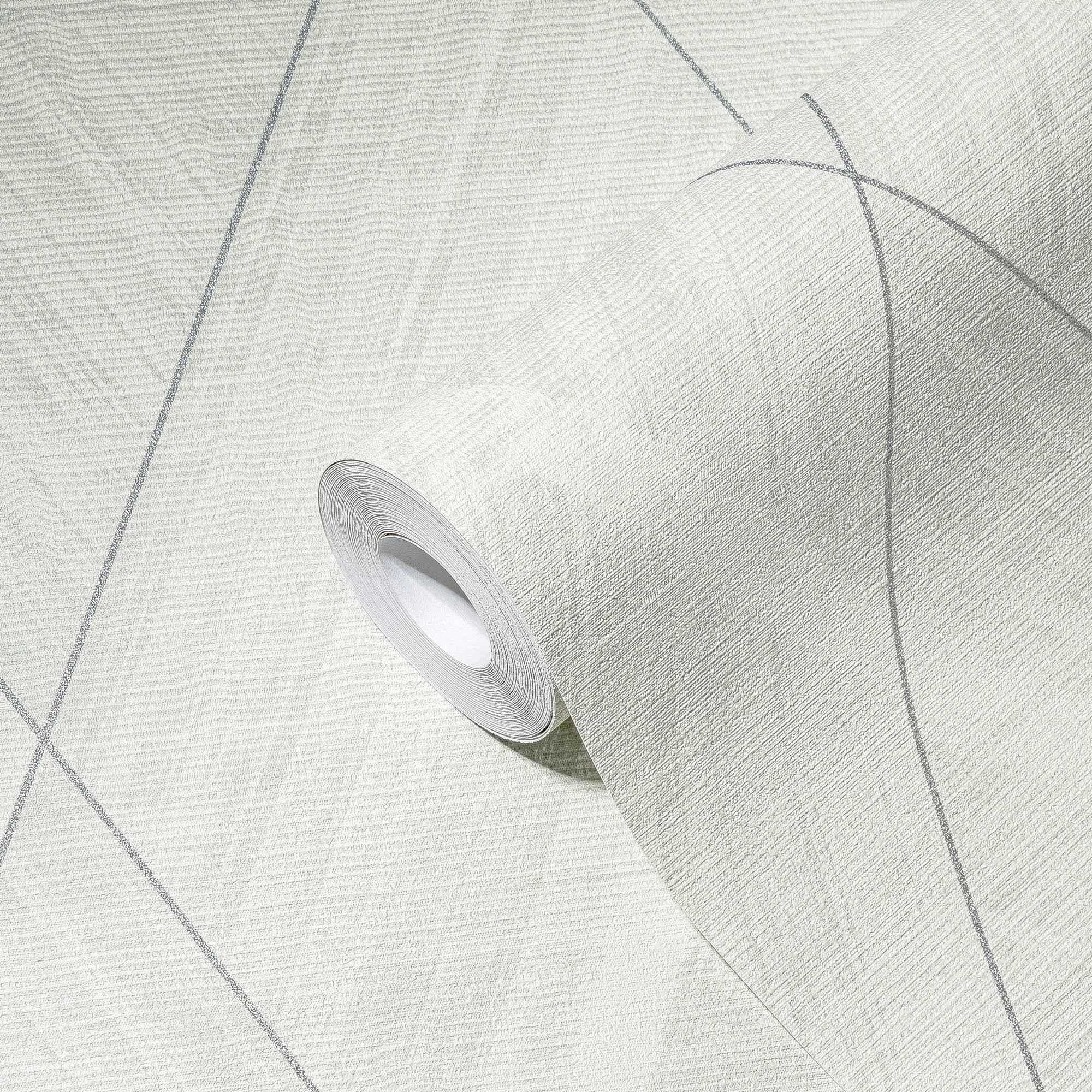Hochwertige Vliestapete Creme Grafik