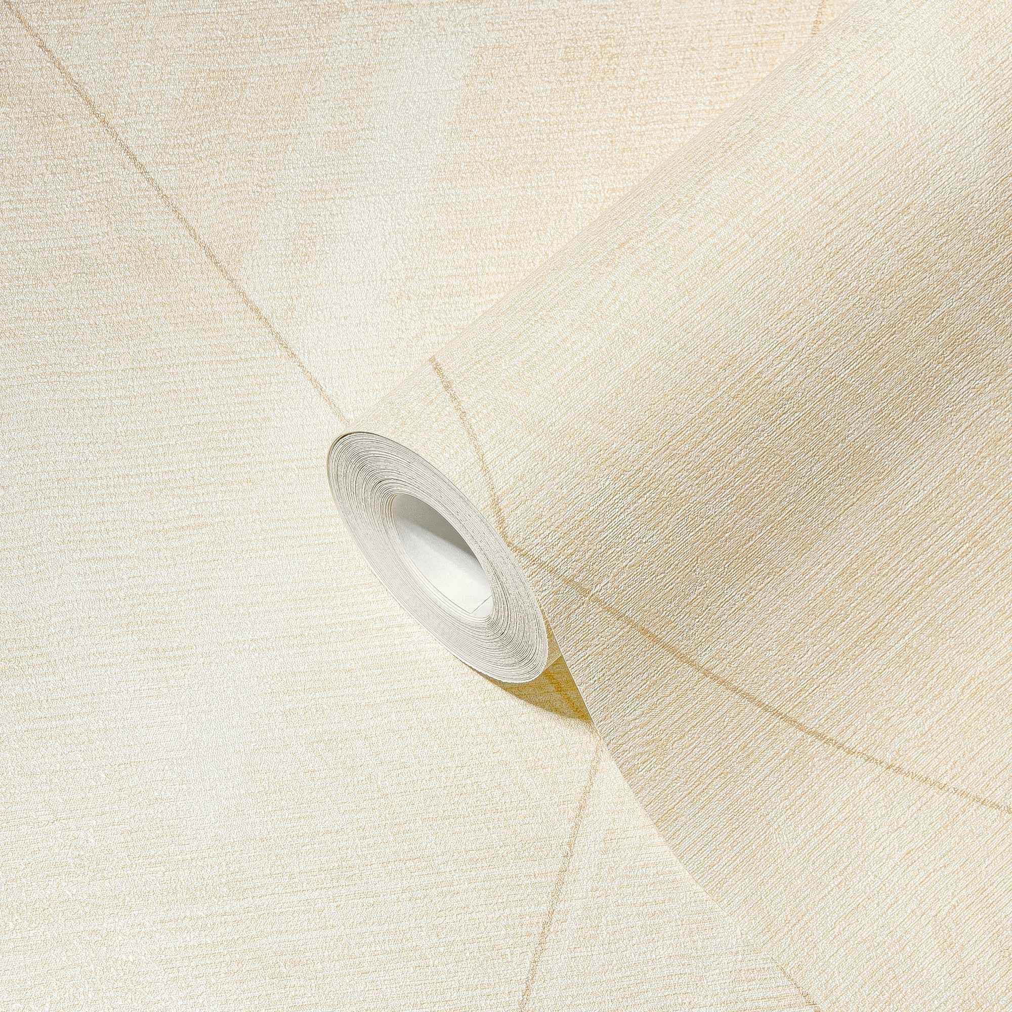 Hochwertige Vliestapete Creme Grafik