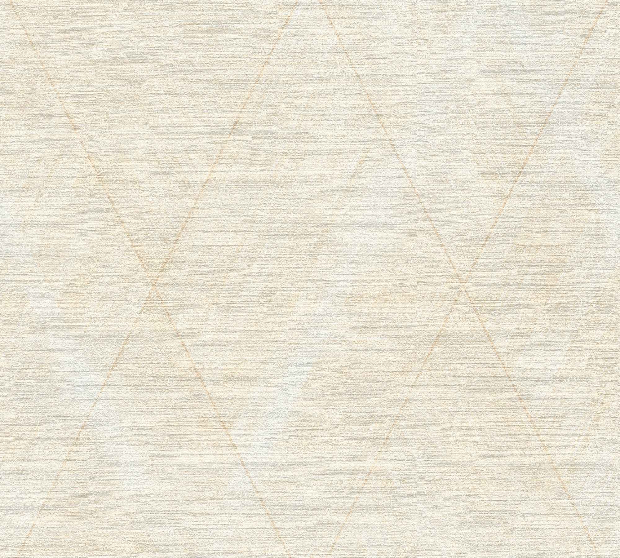 Hochwertige Vliestapete Creme Grafik