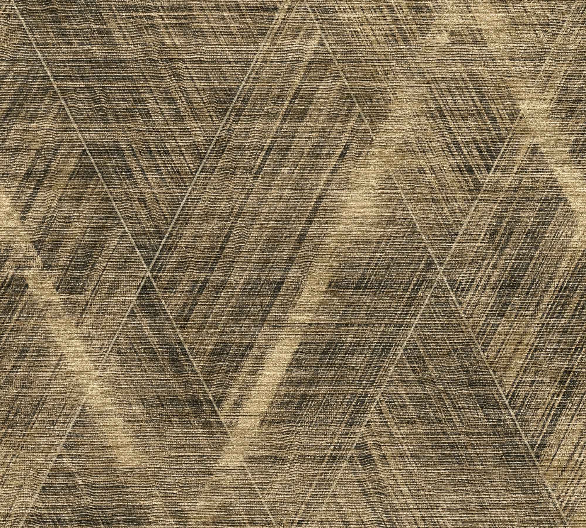 Hochwertige Vliestapete Gold Grafik