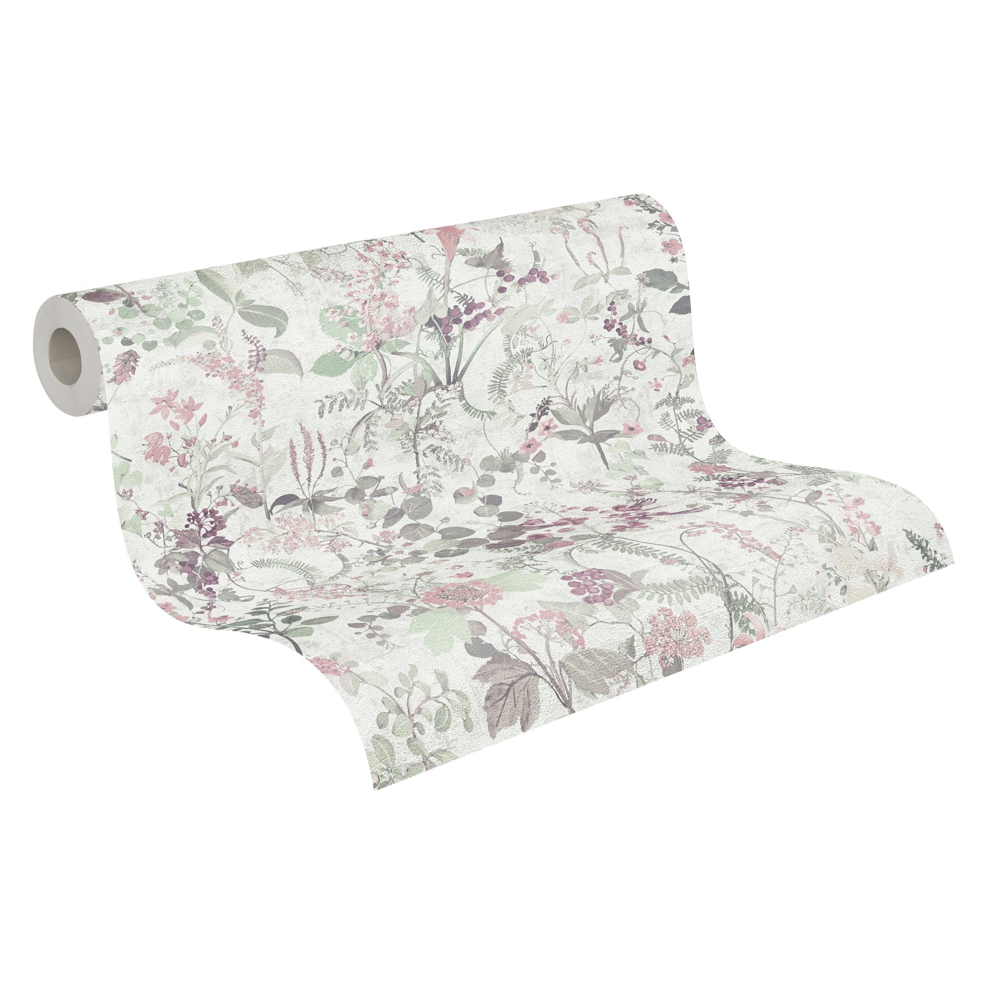 Hochwertige Vliestapete Weis Floral