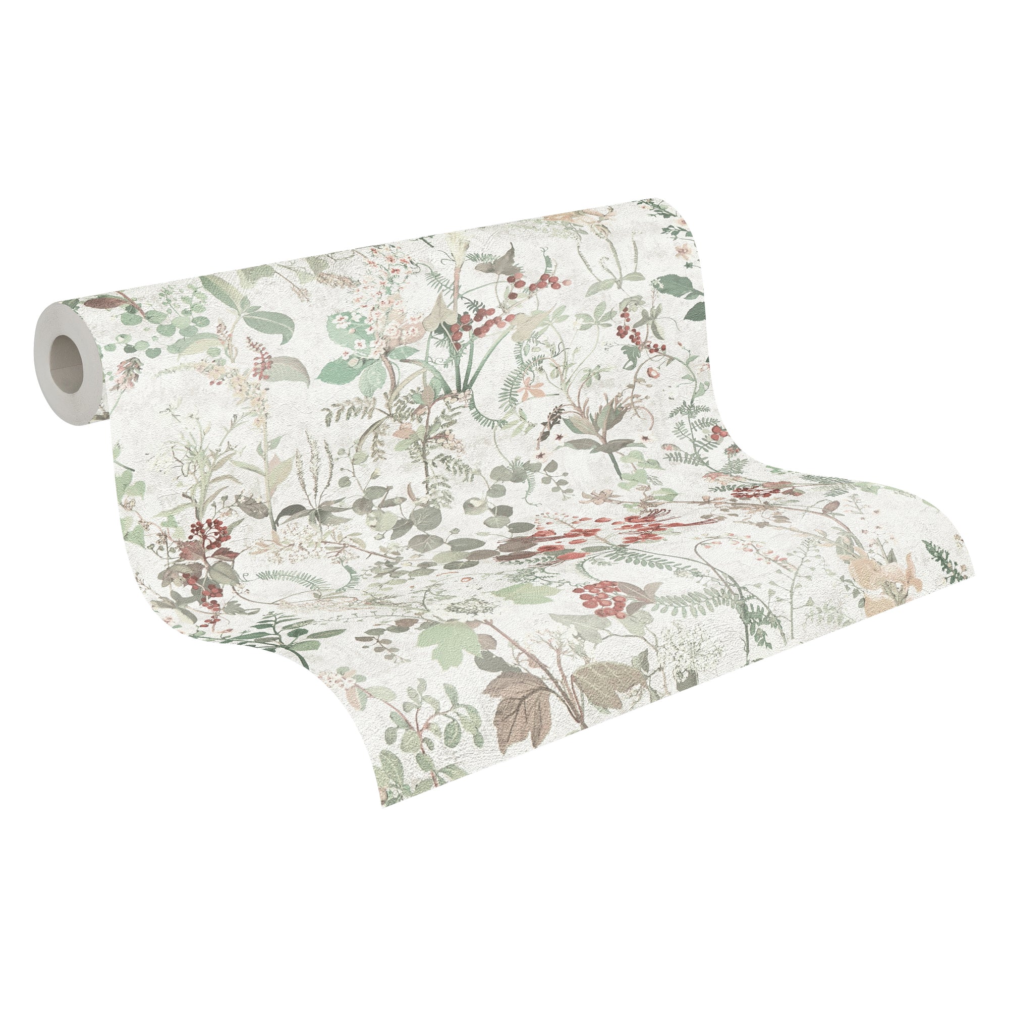 Hochwertige Vliestapete Weis Floral