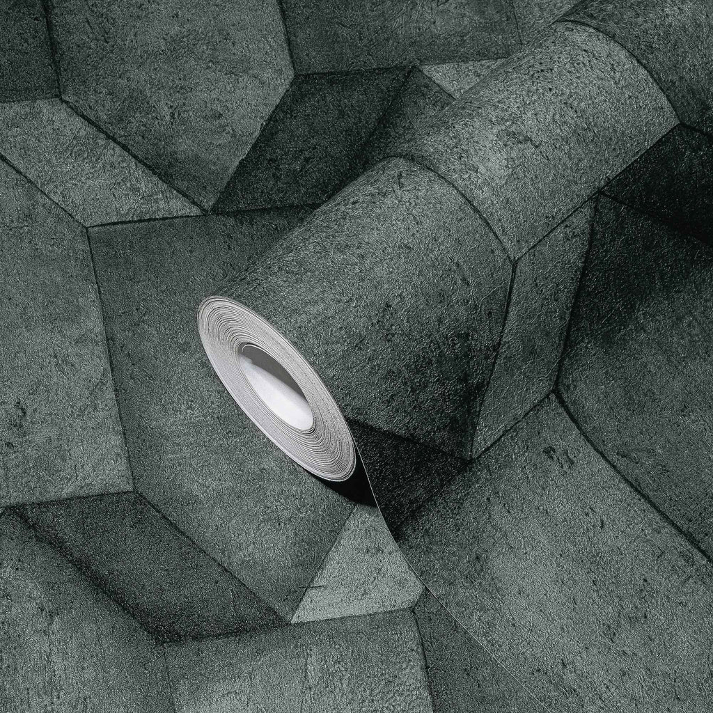 Hochwertige Vliestapete Anthrazit Betonoptik