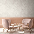 Hochwertige Vliestapete Creme Floral
