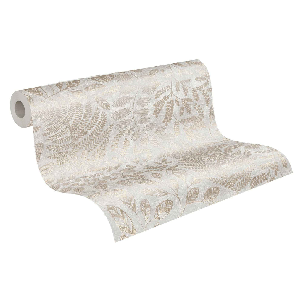 Hochwertige Vliestapete Creme Floral