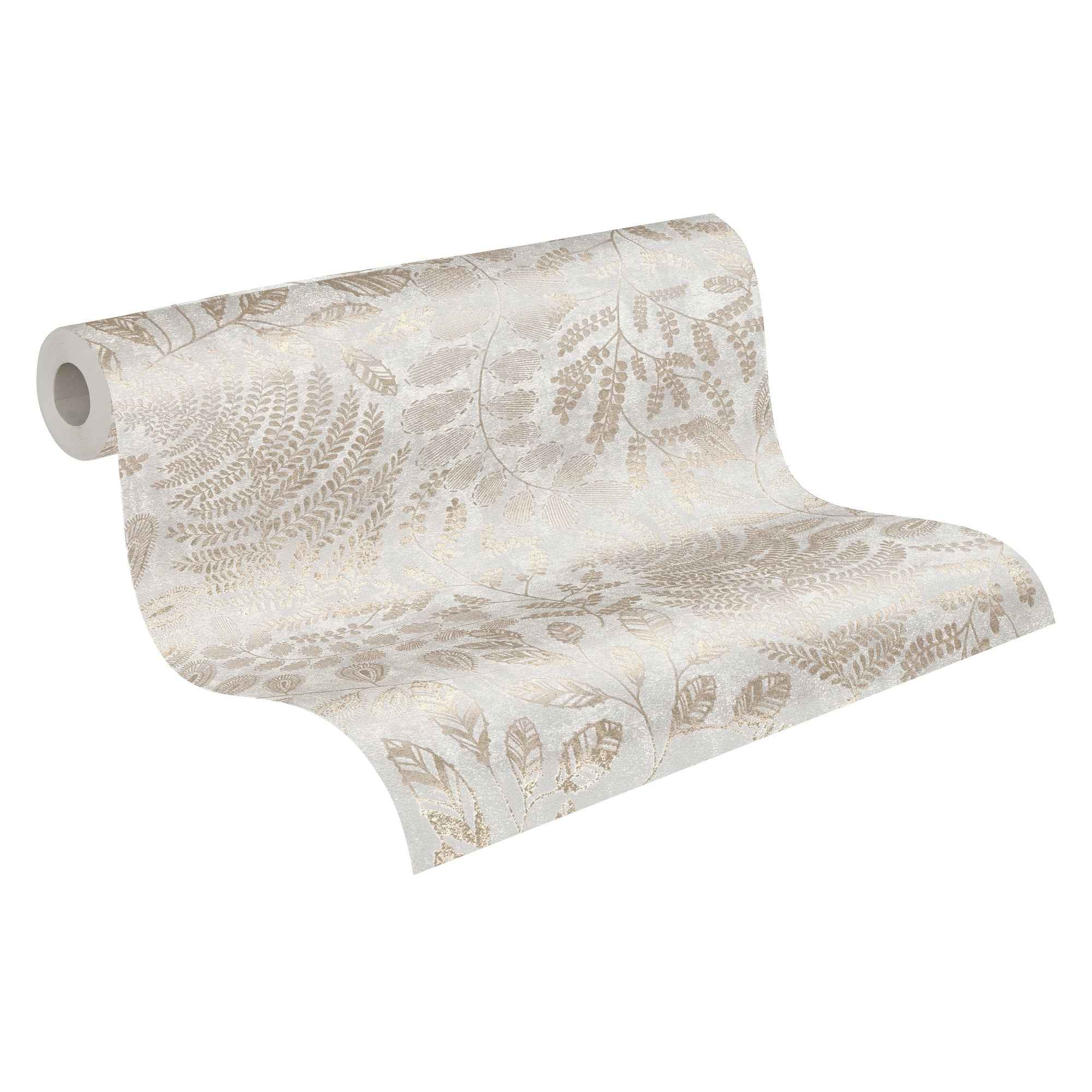 Hochwertige Vliestapete Creme Floral