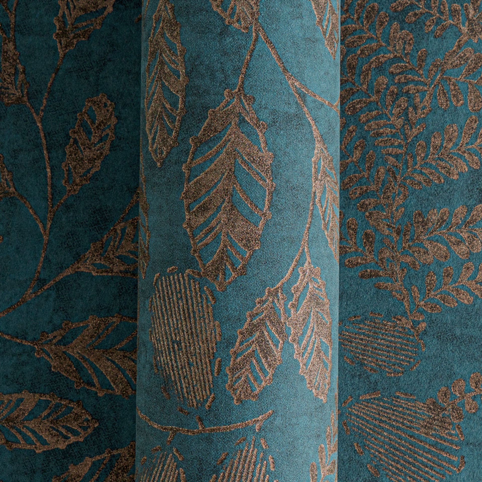Hochwertige Vliestapete Blau Floral