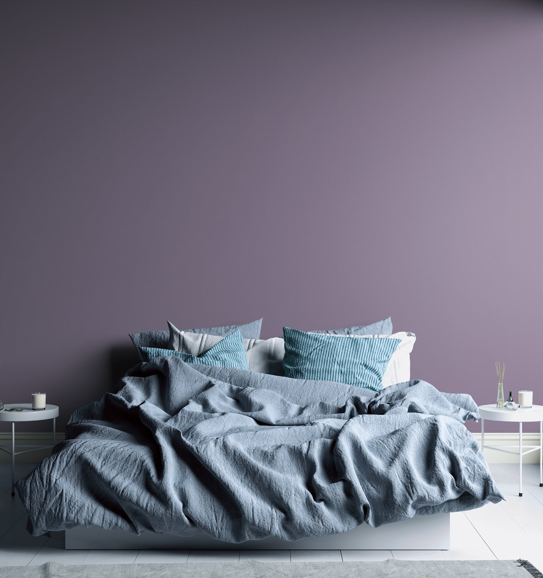 Hochwertige Vliestapete Violett Unitapete