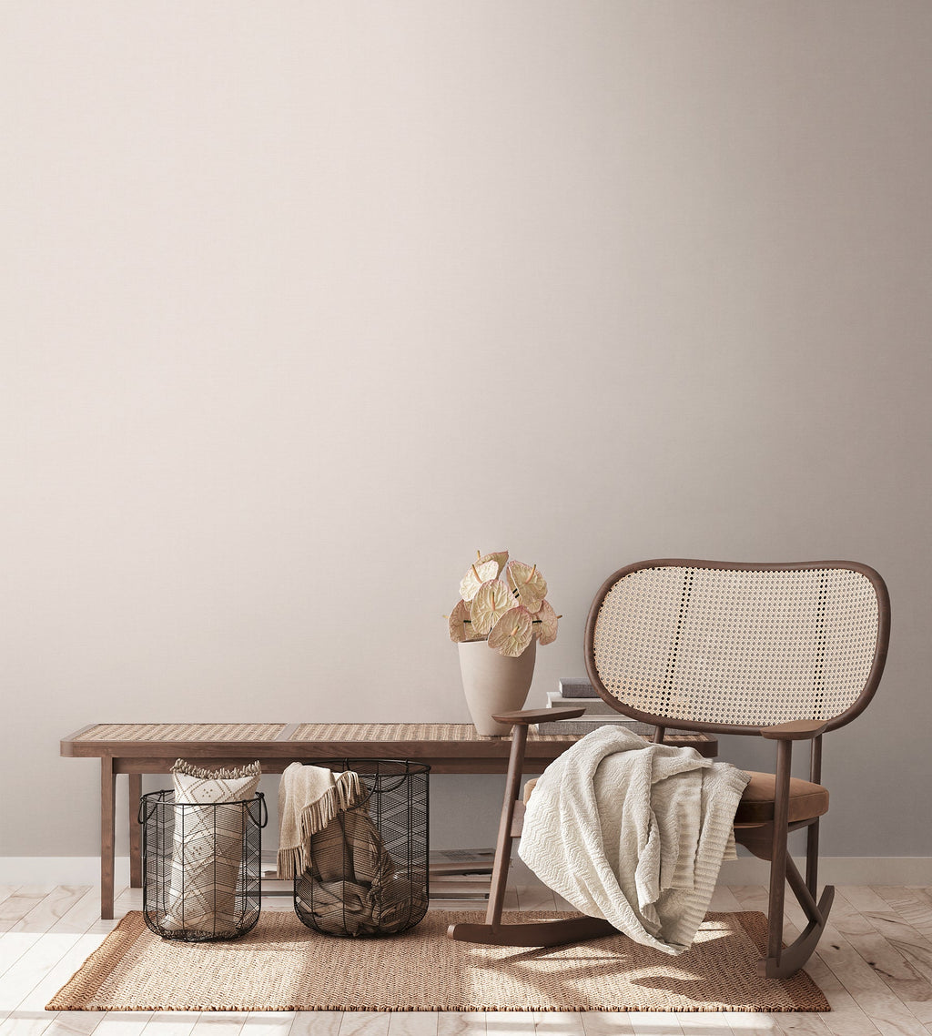 Hochwertige Vliestapete Beige Unitapete
