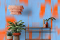 Fotomural Walls by Patel - neon fade1 - Contemporary art wallpaper with textured surface - blue, orange