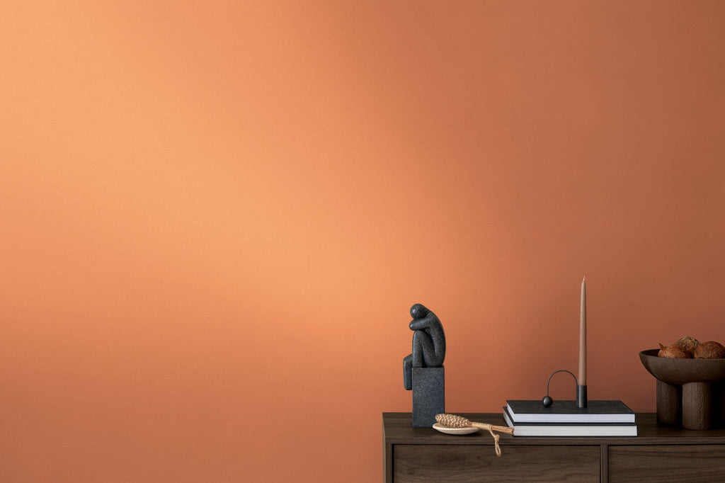 Hochwertige Vliestapete Orange Unitapete