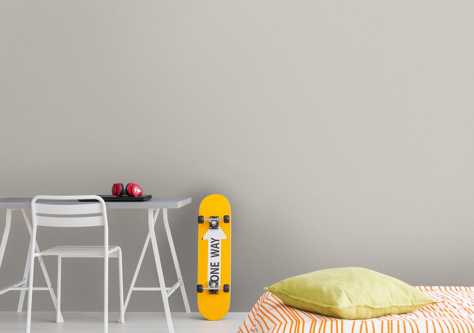 Hochwertige Vliestapete Beige Unitapete