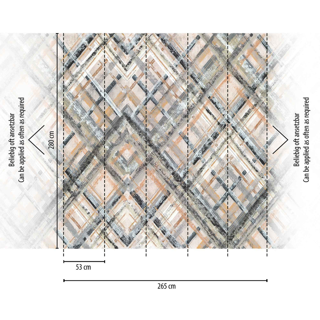 Hochwertige Fototapete Grau Geometrisch