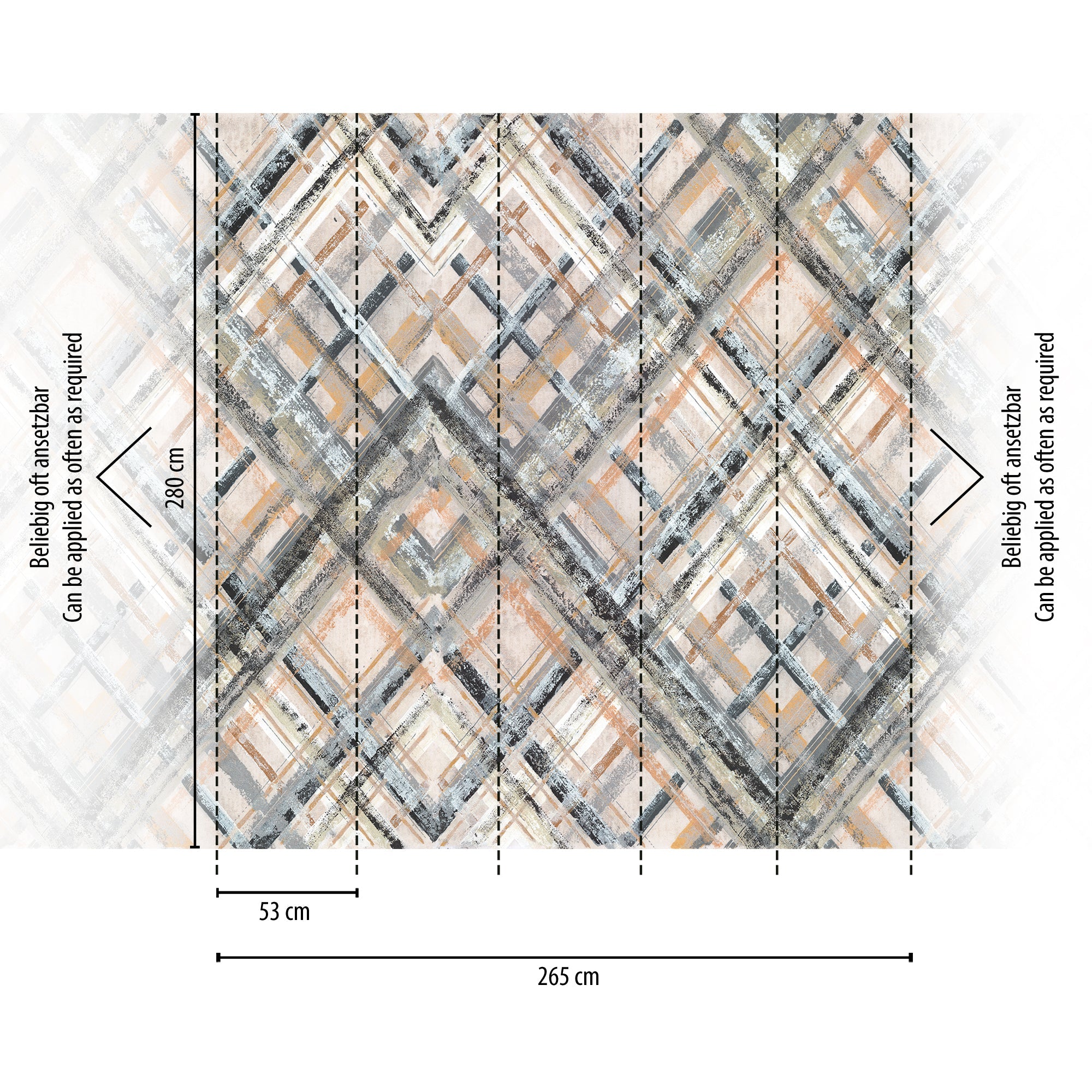 Hochwertige Fototapete Grau Geometrisch