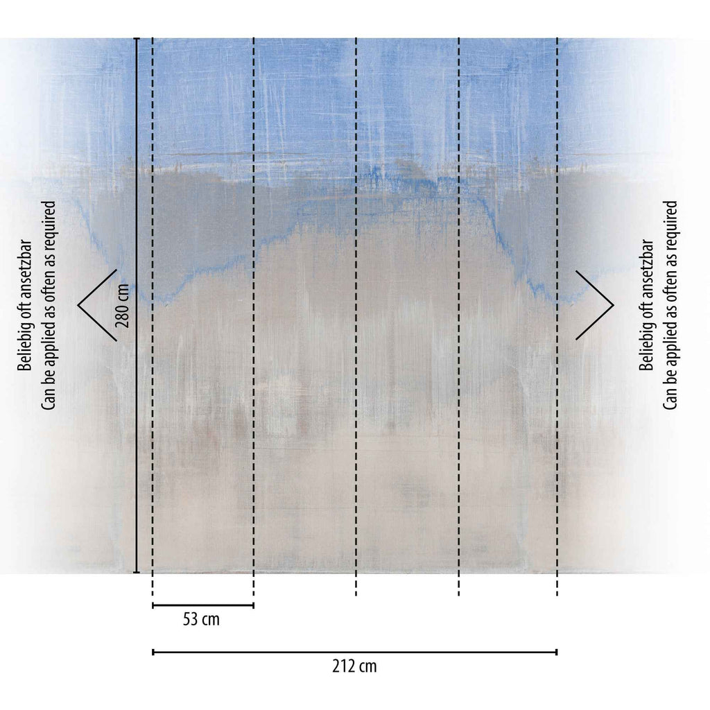 Hochwertige Fototapete Blau Abstrakt
