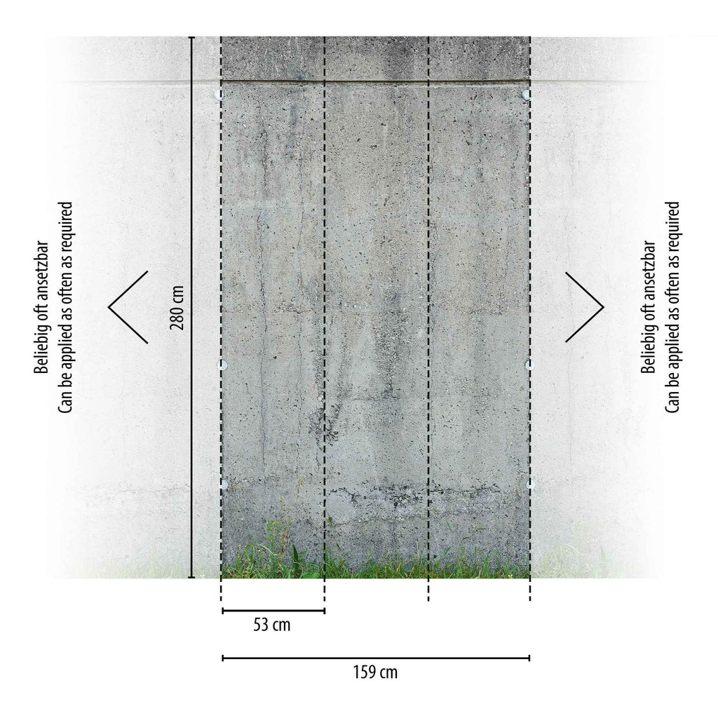Hochwertige Fototapete Grau Betonoptik