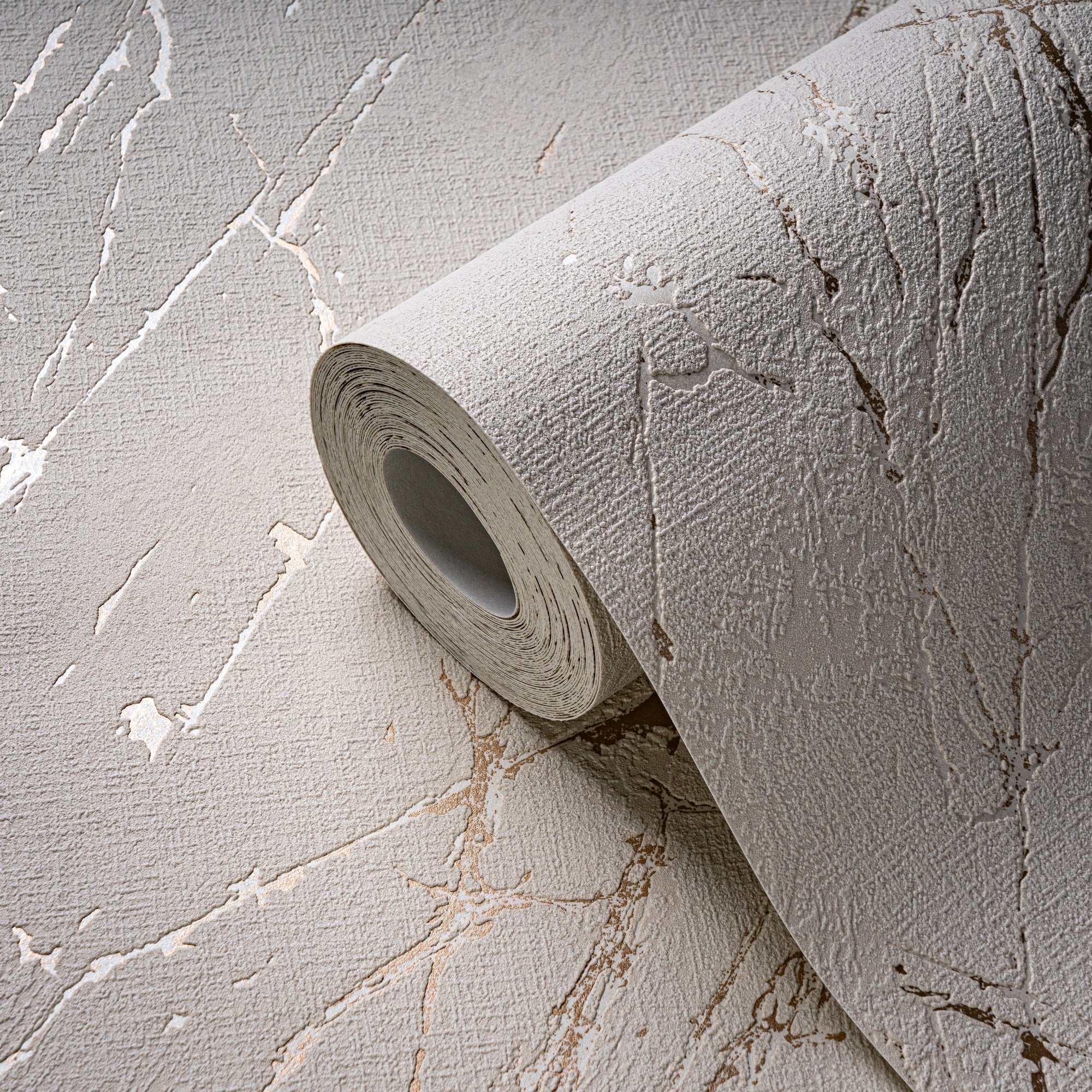 Hochwertige Vliestapete Beige Marmor