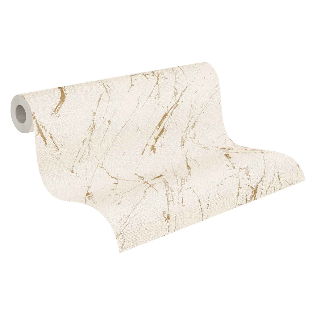 Hochwertige Vliestapete Beige Marmor