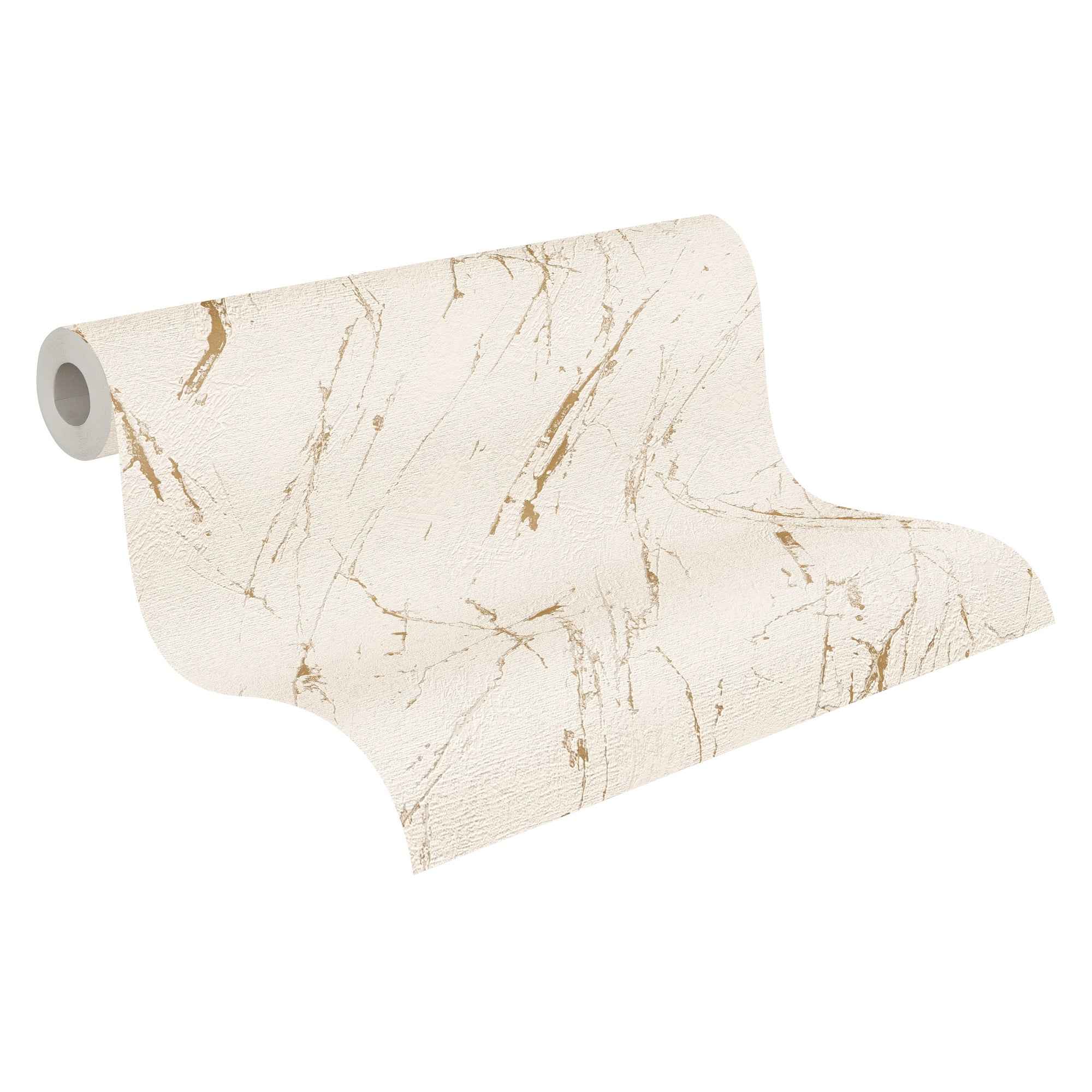 Hochwertige Vliestapete Beige Marmor