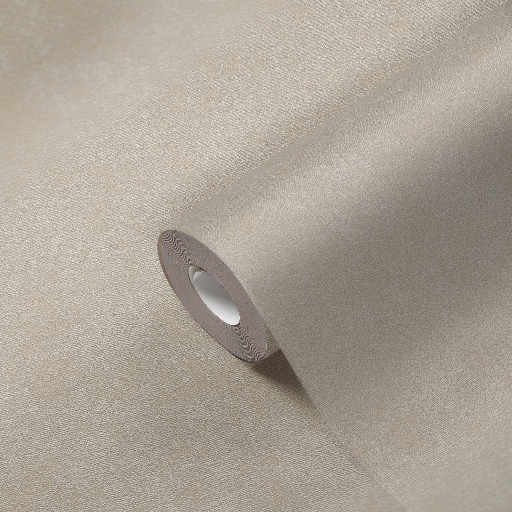 Hochwertige Vliestapete Beige Unitapete