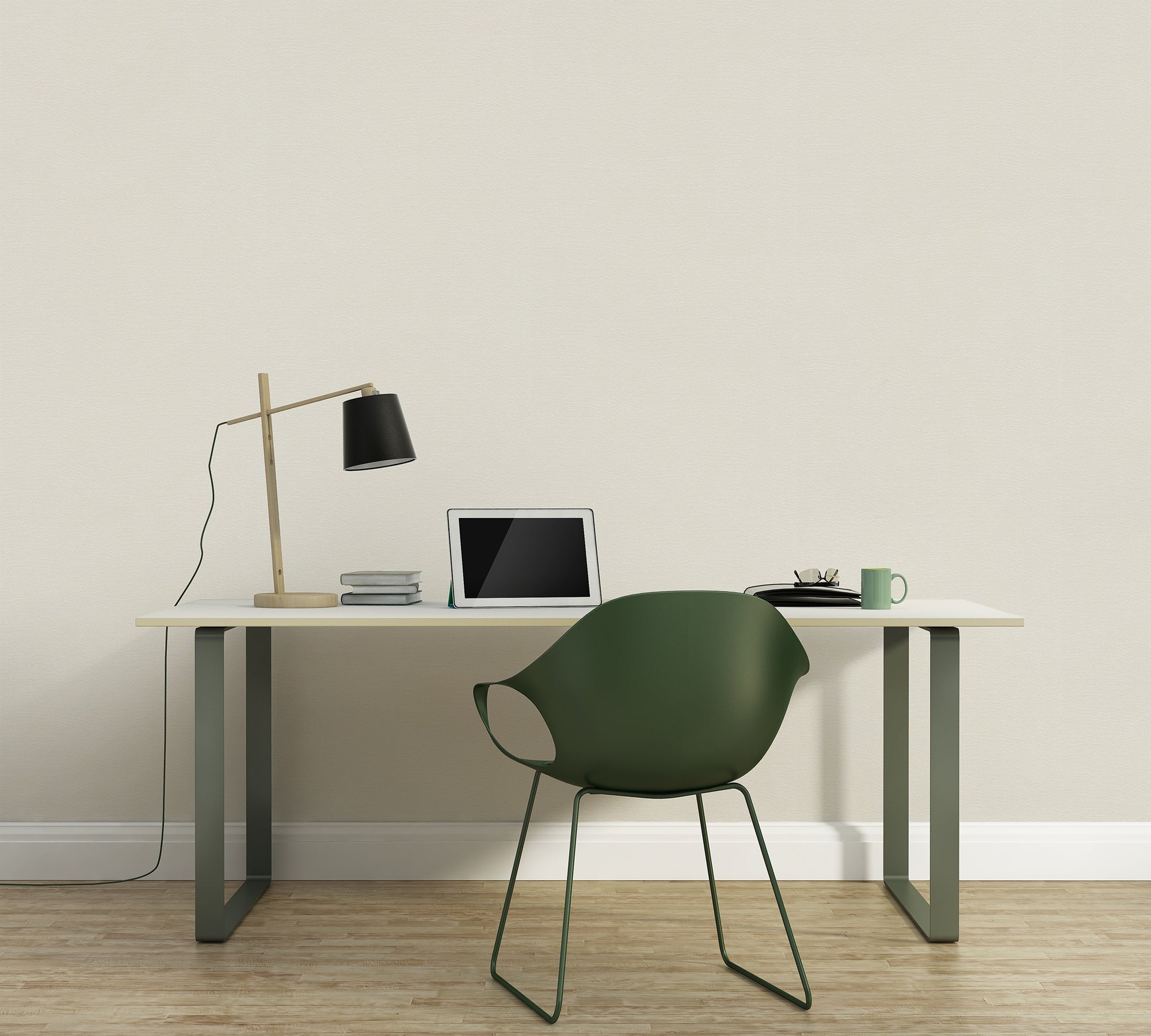 Hochwertige Vliestapete Beige Unitapete