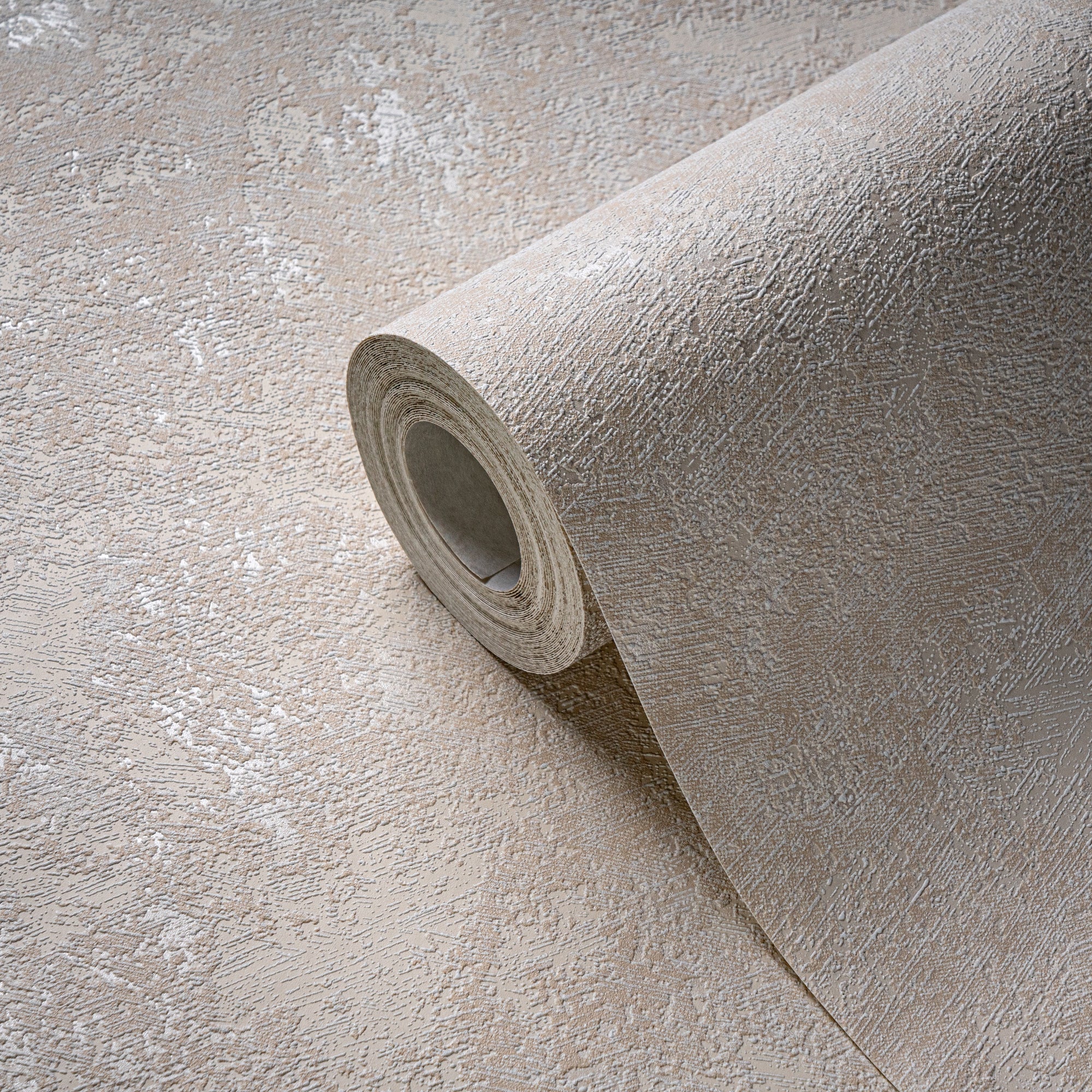 Hochwertige Vliestapete Beige Struktur