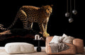 Fotomural Panel XXL 5 - Leopard photo mural standing on a branch on premium smooth vinyl
